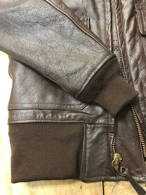 G 1フライトジャケットリブ交換 革ジャン Brad Master G 1フライトジャケットリブ交換 革ジャン Brad Master