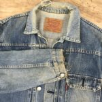 袖口と襟が擦り切れたLevi's（リーバイス）のGジャン